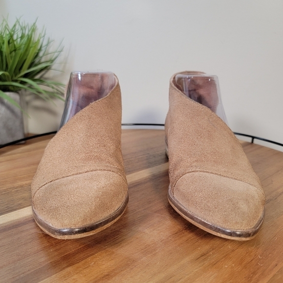 Free People Royale Suede D'orsay Pointed Toe Booties Flats Size 36.5 - Picture 9 of 17